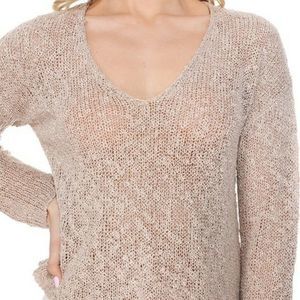 ❥ Pull Over Knit Sweater in Taupe